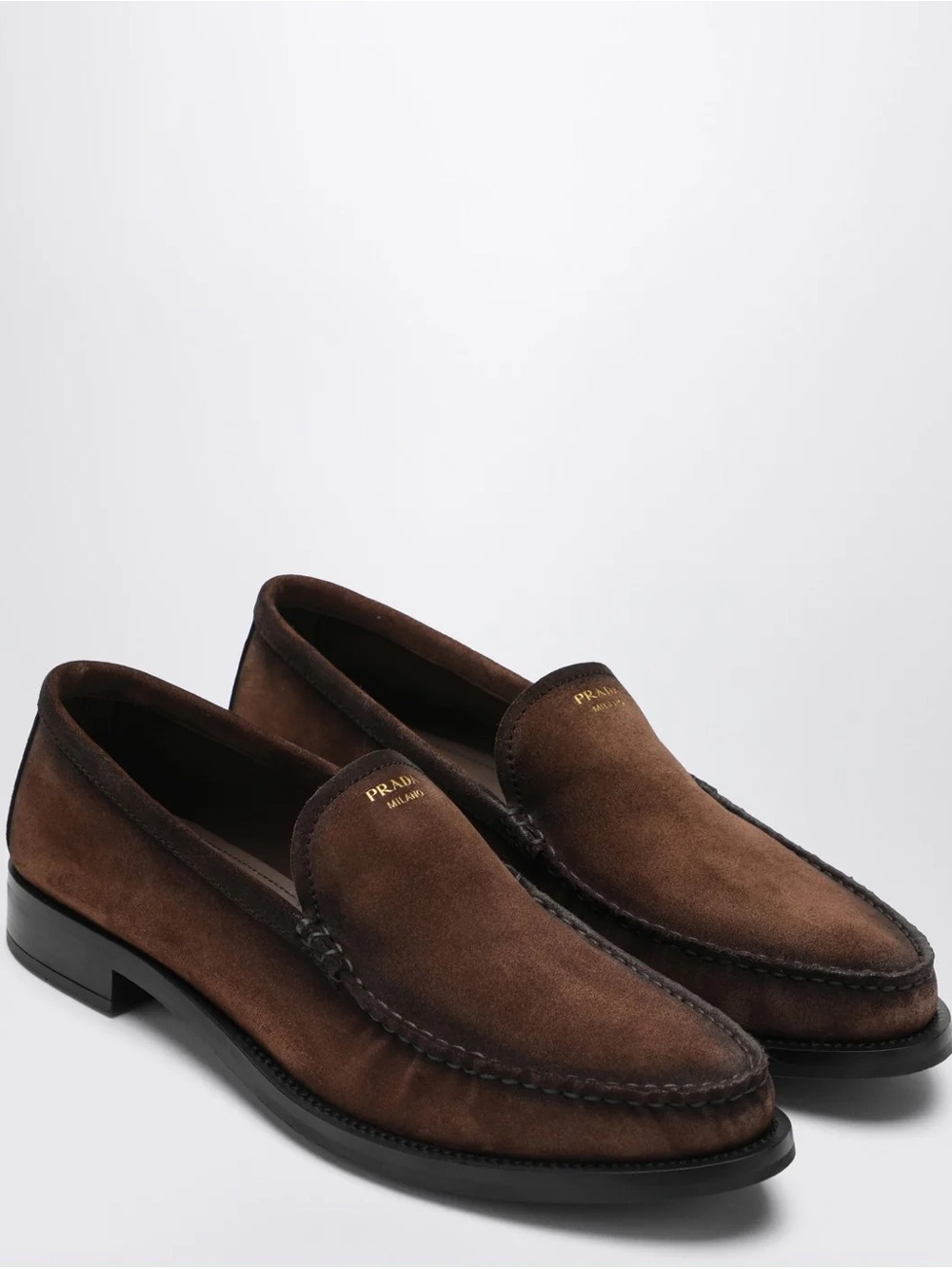 Women’s Prada Brown Suede Leather Loafers